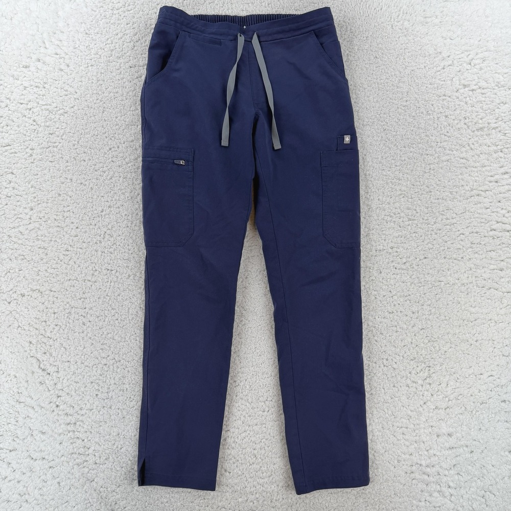 FIGS Yola Scrub Pants Womens XXS Petite Blue Technical Collection Cargo TW2000P